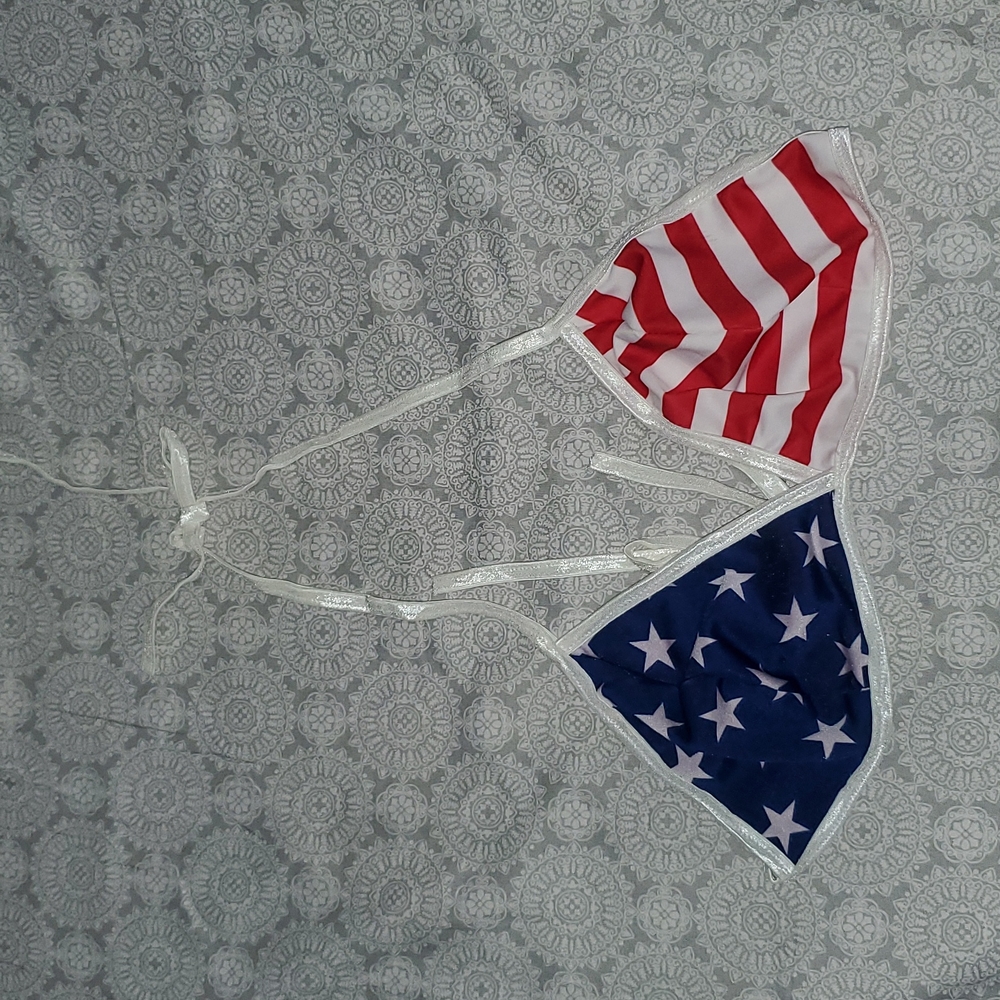 American Flag Bikini Top